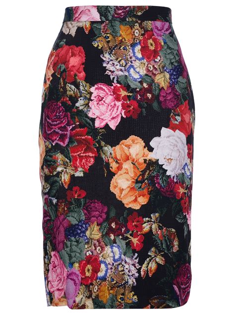 dolce and gabbana floral skirt